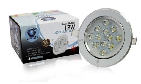 ดาวน์ไลท์ LED Ceiling Light 12W (วอร์มไวท์) IWACHI